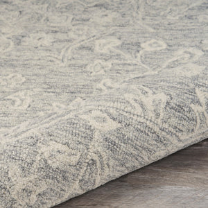 HomeRoots 8' Hand-Tufted Wool Area Rug in Green and Ivory Floral Design - Cozy, Durable, and Unique Home Accent 719024