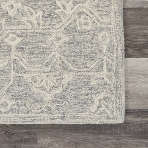HomeRoots 8' Hand-Tufted Wool Area Rug in Green and Ivory Floral Design - Cozy, Durable, and Unique Home Accent 719024
