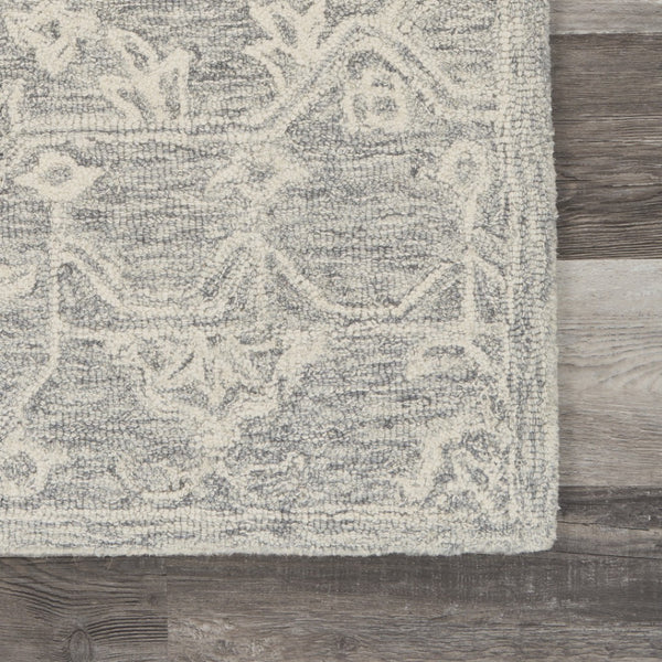 HomeRoots 8' Hand-Tufted Wool Area Rug in Green and Ivory Floral Design - Cozy, Durable, and Unique Home Accent 719024