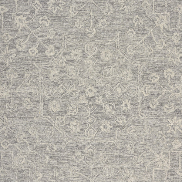 HomeRoots 8' Hand-Tufted Wool Area Rug in Green and Ivory Floral Design - Cozy, Durable, and Unique Home Accent 719024