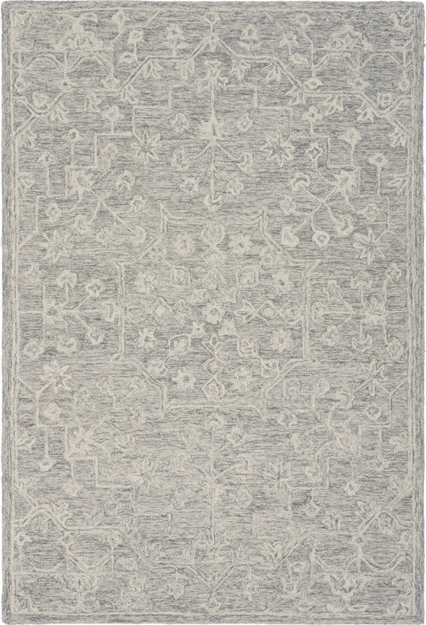 HomeRoots 8' Hand-Tufted Wool Area Rug in Green and Ivory Floral Design - Cozy, Durable, and Unique Home Accent 719024