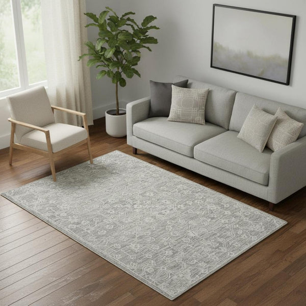 HomeRoots 8' Hand-Tufted Wool Area Rug in Green and Ivory Floral Design - Cozy, Durable, and Unique Home Accent 719024