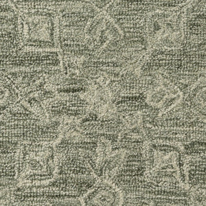 HomeRoots 5' Hand-Tufted Wool Floral Round Rug in Green and Ivory – Timeless Charm for Any Space! 719026