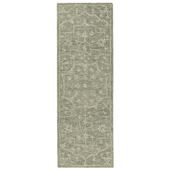 HomeRoots 8' X 10' Hand-Tufted Wool Floral Area Rug - Elegant Brown & Tan Design for Timeless Home Décor 719028