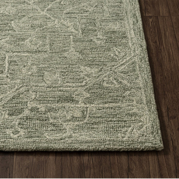 HomeRoots 8' X 10' Hand-Tufted Wool Floral Area Rug - Elegant Brown & Tan Design for Timeless Home Décor 719028