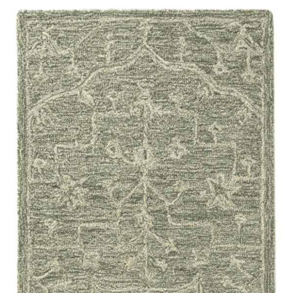 HomeRoots 8' X 10' Hand-Tufted Wool Floral Area Rug - Elegant Brown & Tan Design for Timeless Home Décor 719028