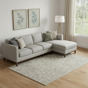 HomeRoots 5' X 8' Artisan Brown and Tan Floral Hand-Tufted Wool Area Rug for Cozy Living Spaces and Style 719029