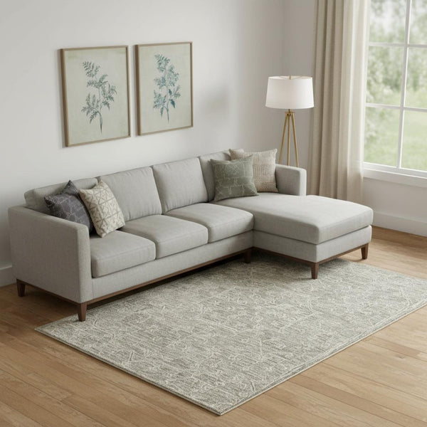 HomeRoots 5' X 8' Artisan Brown and Tan Floral Hand-Tufted Wool Area Rug for Cozy Living Spaces and Style 719029