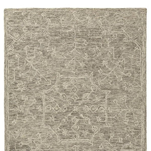 HomeRoots 5' X 8' Artisan Brown and Tan Floral Hand-Tufted Wool Area Rug for Cozy Living Spaces and Style 719029