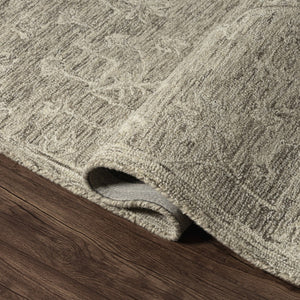 HomeRoots 5' Hand-Tufted Brown and Tan Wool Floral Round Rug - Durable, Unique Design for Any Space 719030
