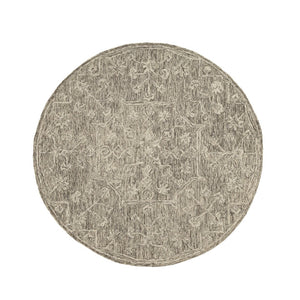 HomeRoots 8' Brown and Tan Hand-Tufted Wool Runner Rug - Timeless Floral Charm for Hallways and Entryways 719031