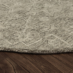 HomeRoots 8' Brown and Tan Hand-Tufted Wool Runner Rug - Timeless Floral Charm for Hallways and Entryways 719031