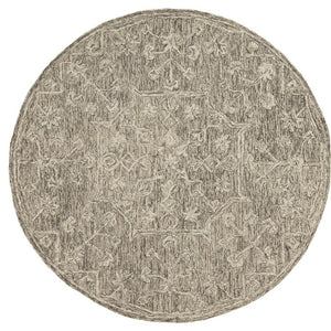 HomeRoots 8' Brown and Tan Hand-Tufted Wool Runner Rug - Timeless Floral Charm for Hallways and Entryways 719031