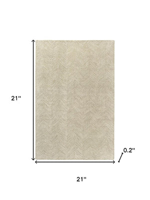 HomeRoots 8' X 10' Blue and Ivory Floral Hand-Tufted Wool Area Rug – Soft, Durable, and Perfect for Any Space! 719033