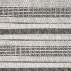 HomeRoots 8' Natural Tan Jute Striped Area Rug - Hand-Woven, Bohemian Charm, Durable for High-Traffic Rooms 719073