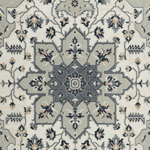 HomeRoots 6' X 9' Green and Ivory Floral Area Rug - Beautiful, Durable, Stain-Resistant Design for Homes 719088