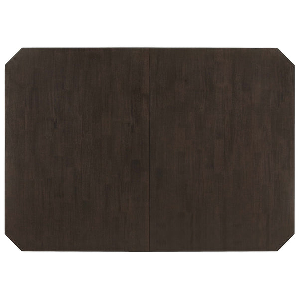 English Elm Prentiss Cappuccino 78" Extension Counter Dining Table with Built-In Storage, Sleek Rectangular Design and Versatile Entertaining Surface B062S00877