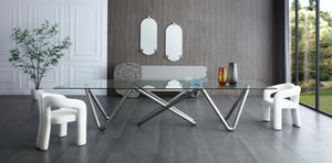 HomeRoots Dark Gray Boucle Swivel Dining Arm Chair with Steel Frame – Stylish, Versatile Accent for Any Space 719099