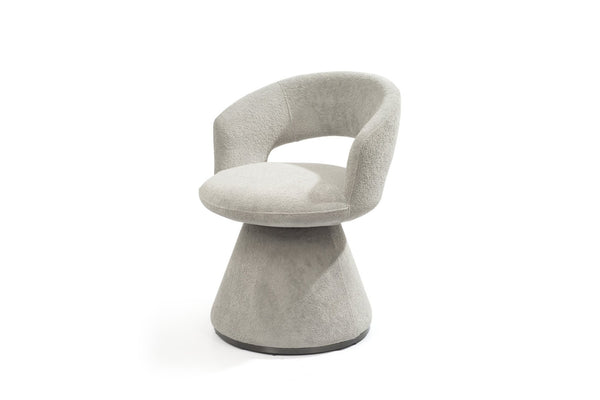 HomeRoots Gray Faux Leather Swivel Arm Chair – Modern Steel Frame Dining & Accent Seating for Versatile Spaces 719100