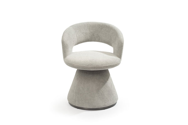 HomeRoots Gray Faux Leather Swivel Arm Chair – Modern Steel Frame Dining & Accent Seating for Versatile Spaces 719100