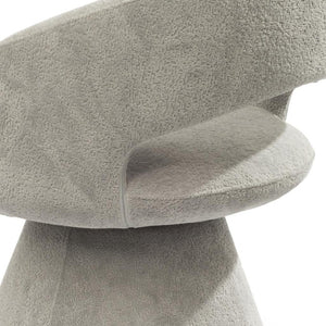 HomeRoots Gray Faux Leather Swivel Arm Chair – Modern Steel Frame Dining & Accent Seating for Versatile Spaces 719100