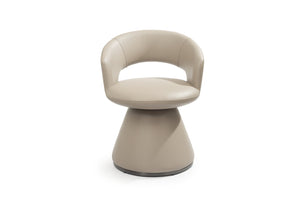 HomeRoots Set of Two Gray Faux Leather and Stainless Steel Open Back Dining Chairs for Modern Spaces 719101