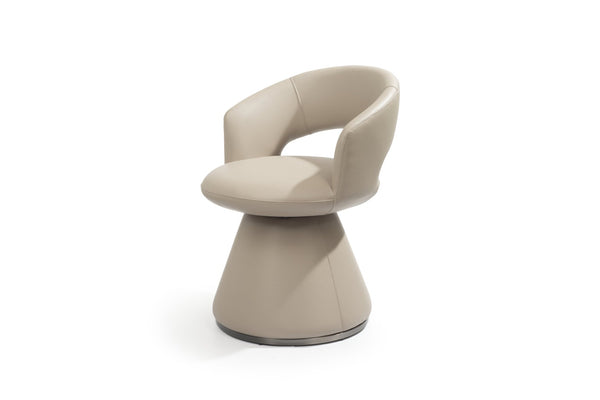 HomeRoots Set of Two Gray Faux Leather and Stainless Steel Open Back Dining Chairs for Modern Spaces 719101