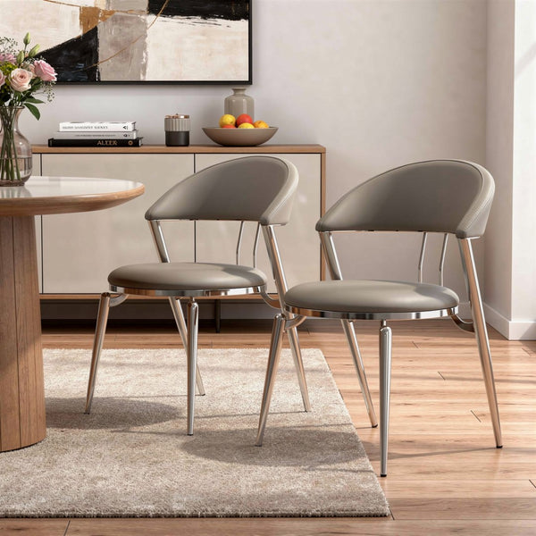 HomeRoots Black Faux Leather Wing Back Dining Side Chair Set - Modern Design, Comfortable & Versatile Seating 719102