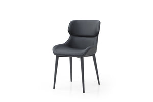 HomeRoots Set of Two Light Gray & Gold Faux Leather Dining Side Chairs – Modern Comfort & Versatile Style 719103