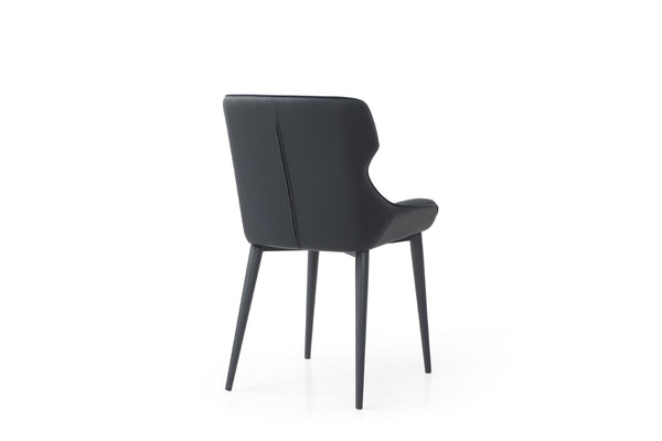HomeRoots Set of Two Light Gray & Gold Faux Leather Dining Side Chairs – Modern Comfort & Versatile Style 719103