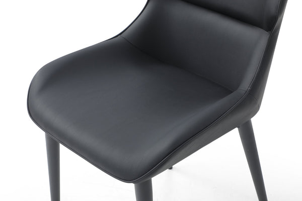 HomeRoots Set of Two Light Gray & Gold Faux Leather Dining Side Chairs – Modern Comfort & Versatile Style 719103