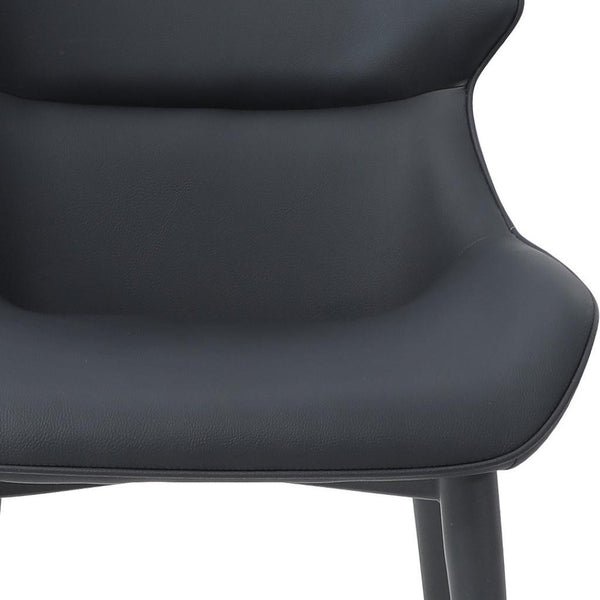 HomeRoots Set of Two Light Gray & Gold Faux Leather Dining Side Chairs – Modern Comfort & Versatile Style 719103