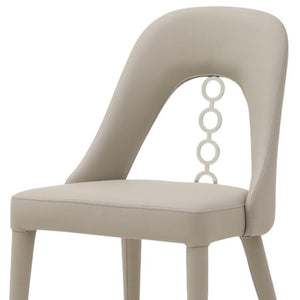 HomeRoots Set of Two Navy Blue & Black Faux Leather Dining Chairs - Modern, Durable, Versatile Accent Seating 719105