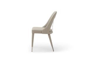 HomeRoots Set of Two Navy Blue & Black Faux Leather Dining Chairs - Modern, Durable, Versatile Accent Seating 719105