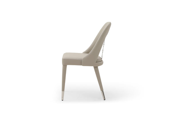 HomeRoots Set of Two Navy Blue & Black Faux Leather Dining Chairs - Modern, Durable, Versatile Accent Seating 719105