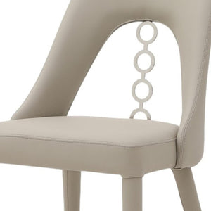 HomeRoots Set of Two Navy Blue & Black Faux Leather Dining Chairs - Modern, Durable, Versatile Accent Seating 719105