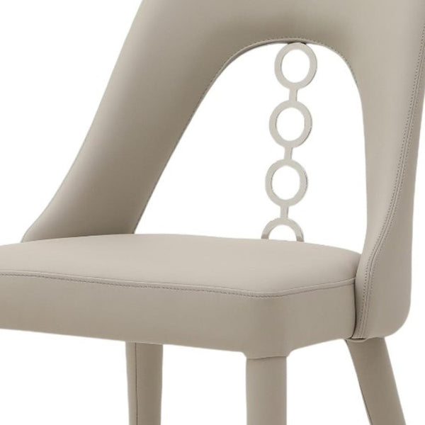 HomeRoots Set of Two Navy Blue & Black Faux Leather Dining Chairs - Modern, Durable, Versatile Accent Seating 719105