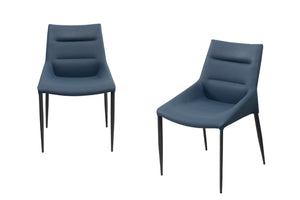 HomeRoots Light Brown Faux Leather Wing Back Dining Side Chairs - Set of 2, Stylish & Versatile Comfort 719106