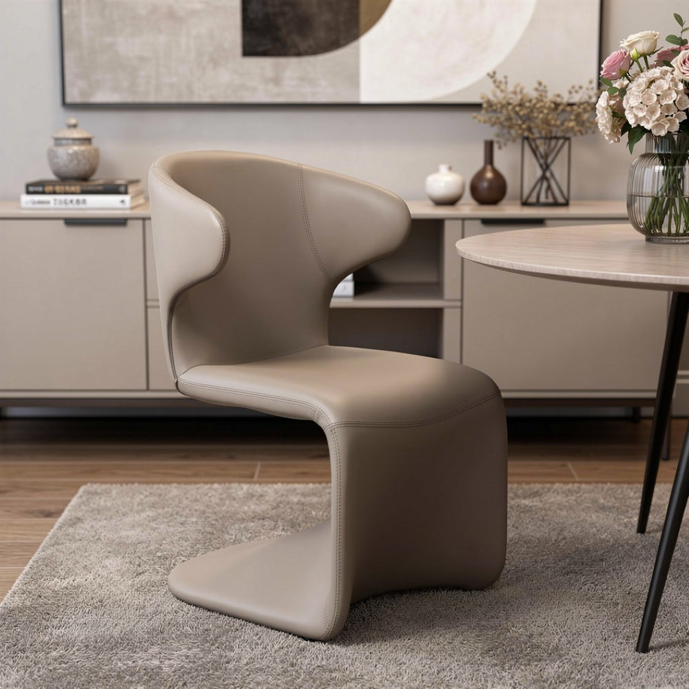 HomeRoots Set of Two Modern Light Gray and Black Dining Arm Chairs with Durable Steel Frame for Style & Comfort 719107