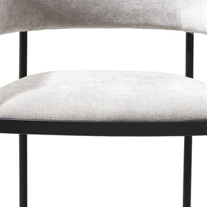 HomeRoots Black Faux Leather Arm Chairs Set of 2 - Sleek Steel Frame, Ergonomic Comfort for Dining & Living Spaces 719108