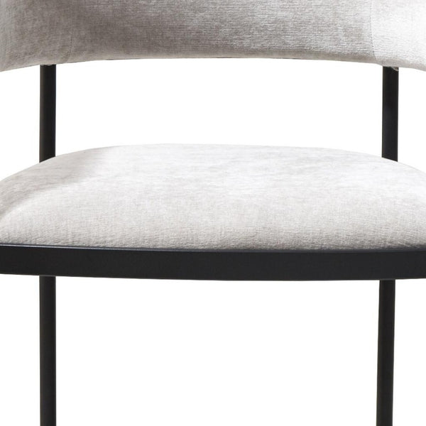 HomeRoots Black Faux Leather Arm Chairs Set of 2 - Sleek Steel Frame, Ergonomic Comfort for Dining & Living Spaces 719108