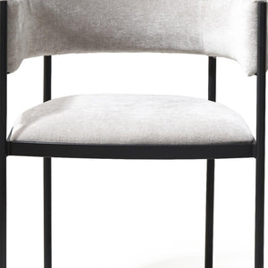 HomeRoots Black Faux Leather Arm Chairs Set of 2 - Sleek Steel Frame, Ergonomic Comfort for Dining & Living Spaces 719108