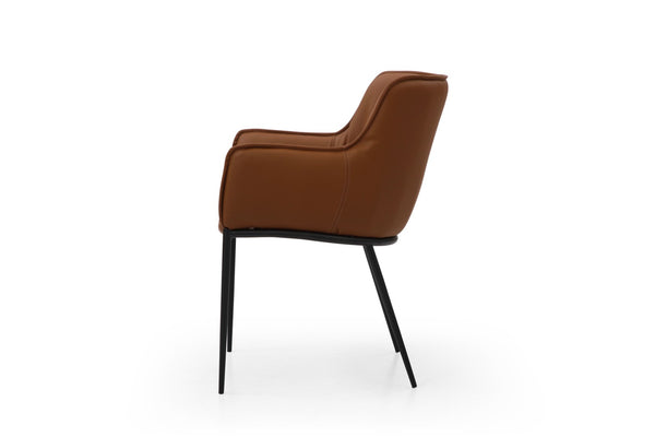 HomeRoots Taupe Contemporary Boucle and Faux Leather Dining Arm Chair – Stylish, Versatile Seating Solution! 719110