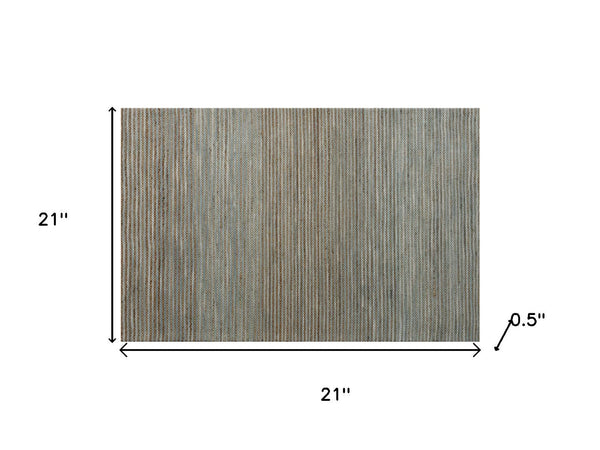 HomeRoots 4' Cream and Beige Geometric Area Rug - Handcrafted Elegance for Modern & Coastal Interiors, 4x5' 719112
