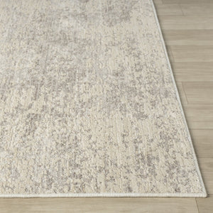 HomeRoots 4' Cream and Gold Abstract Area Rug - Contemporary Design for Luxurious Comfort and Durability 719114
