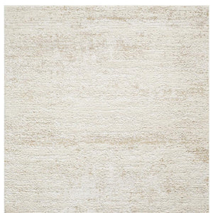 HomeRoots 4' Abstract Area Rug in Beige & Cream - Modern Elegance, Soft Texture, Stain-Resistant, 4' x 5' Size 719115