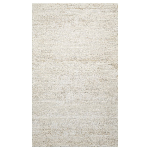 HomeRoots 4' Abstract Area Rug in Beige & Cream - Modern Elegance, Soft Texture, Stain-Resistant, 4' x 5' Size 719115