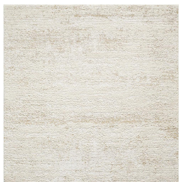 HomeRoots 4' Abstract Area Rug in Beige & Cream - Modern Elegance, Soft Texture, Stain-Resistant, 4' x 5' Size 719115