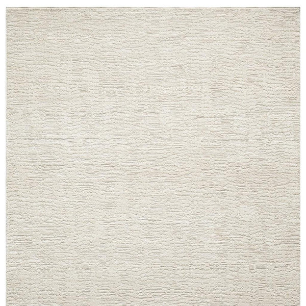HomeRoots 4' X 5' Silver and Cream Abstract Area Rug - Contemporary Elegance for Any Living Space, Durable Design 719116