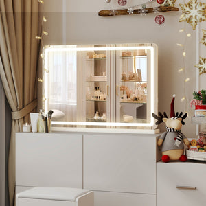 HomeRoots 70" Modern Black Metal Full-Length Mirror - Versatile Wall or Freestanding Design with LED Lighting 719119